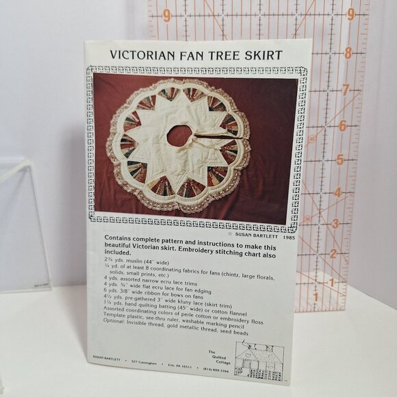 Victorian Fan Tree Skirt Pattern Complete Sewing Instructions 1985 Susan Bartlet - Picture 7 of 7
